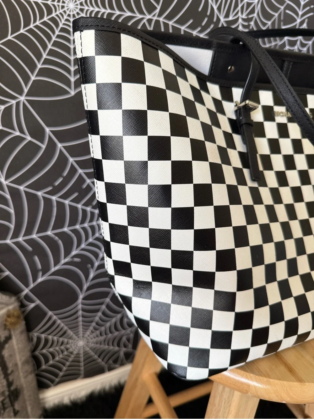 MICHAEL KORS Checkered Tote